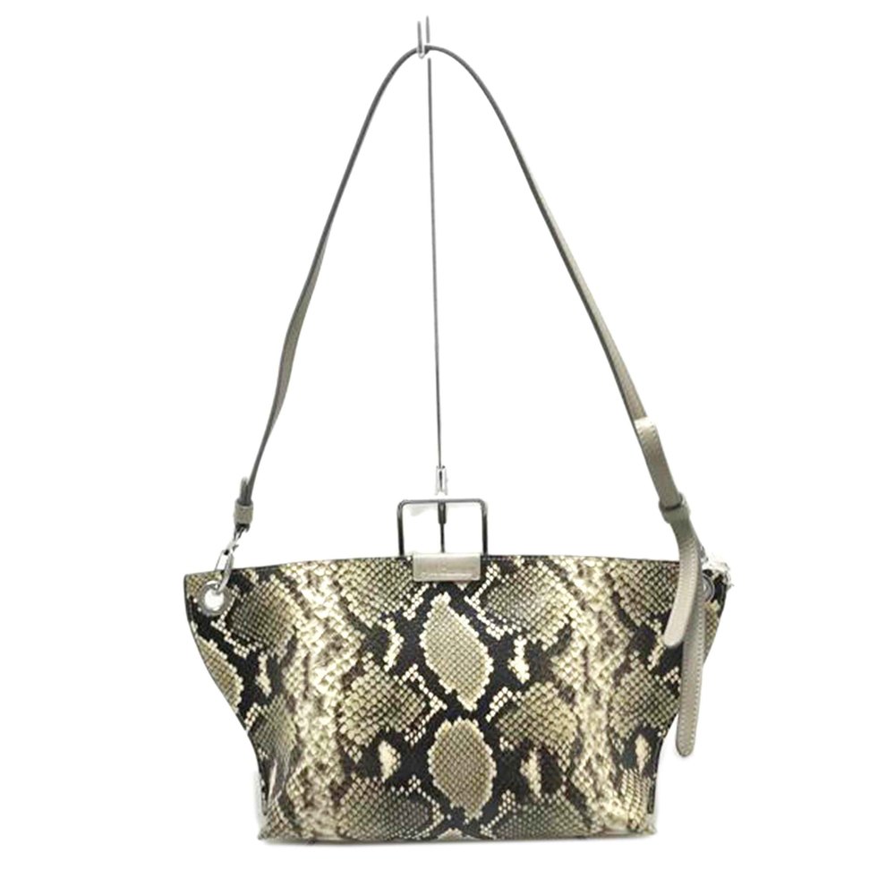 J&M Davidson Bateau Embossed Python Bag